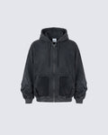 Vintage Washed Fleece Zip Hoodie