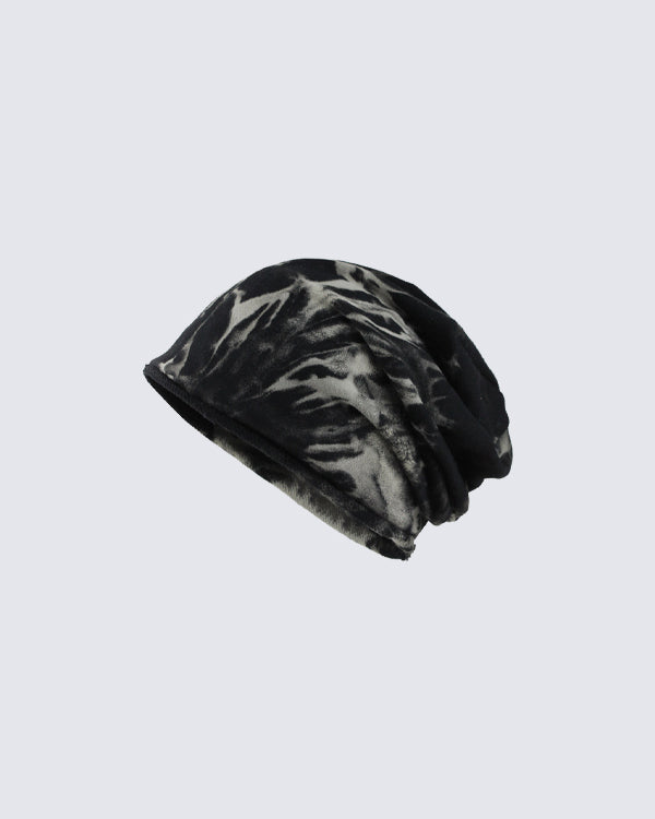 Tie-Dye Knit Beanie Hat