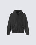 Spike Decor Zip-Up Hooded Sweatshirt