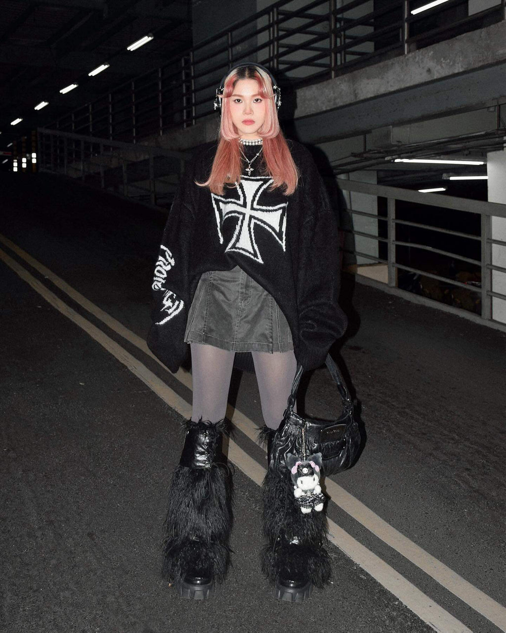 Iron Cross Jacquard Knit