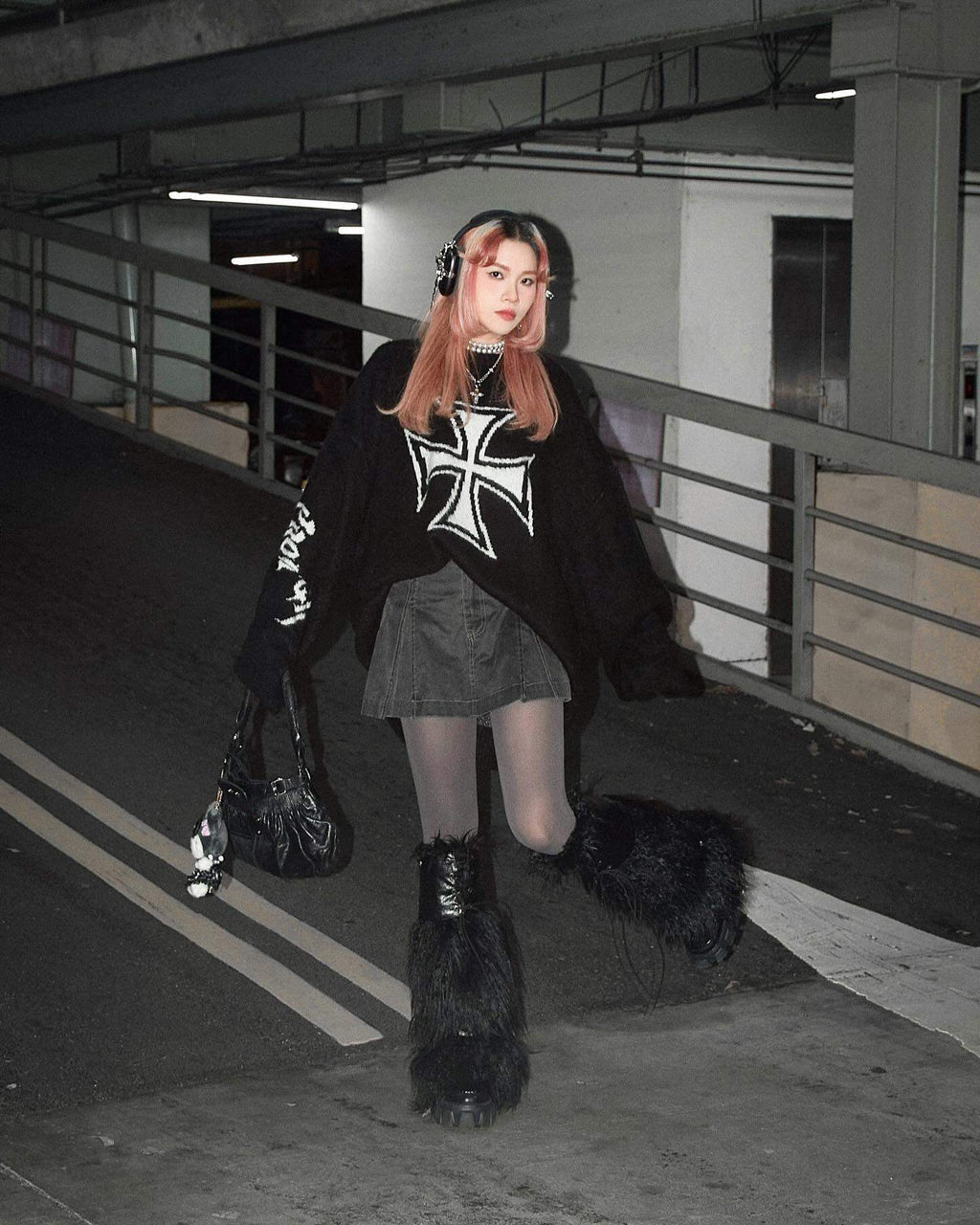 Iron Cross Jacquard Knit