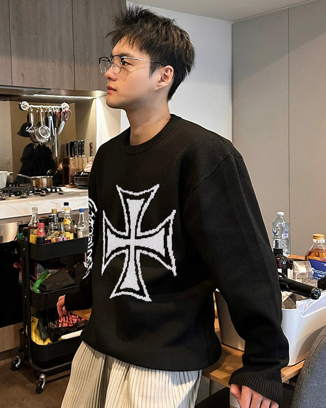 Iron Cross Jacquard Knit