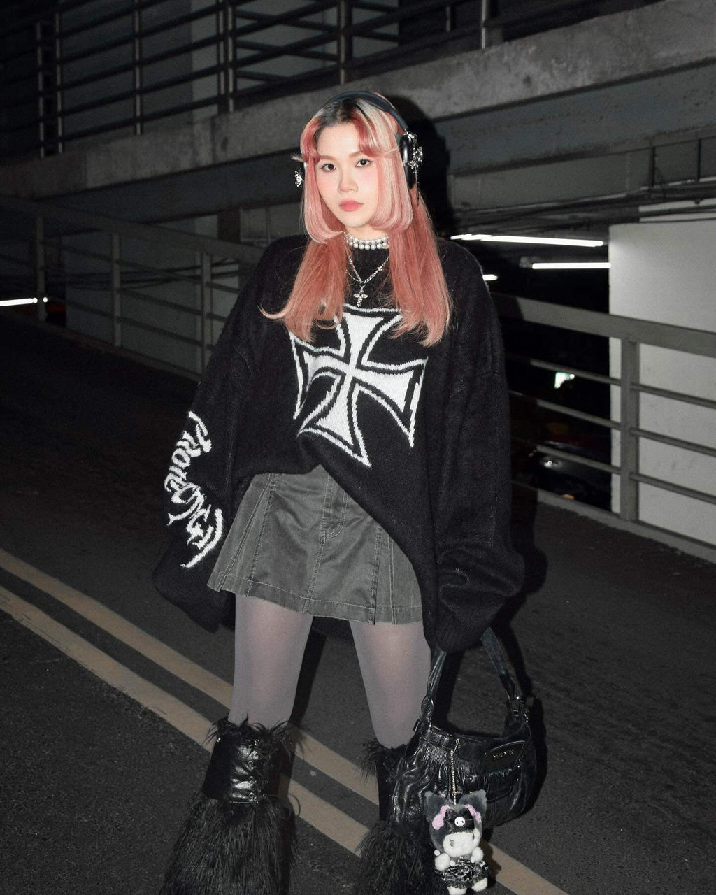 Iron Cross Jacquard Knit