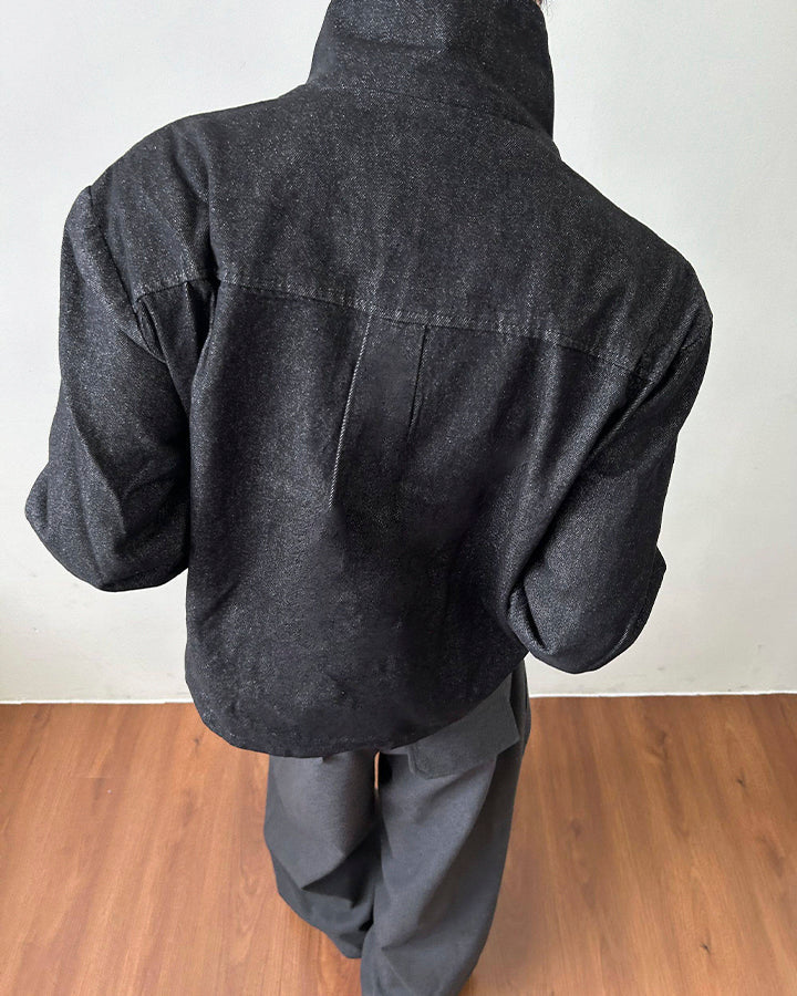 Cool Rugged Dual-Wear Raw Denim Jacket