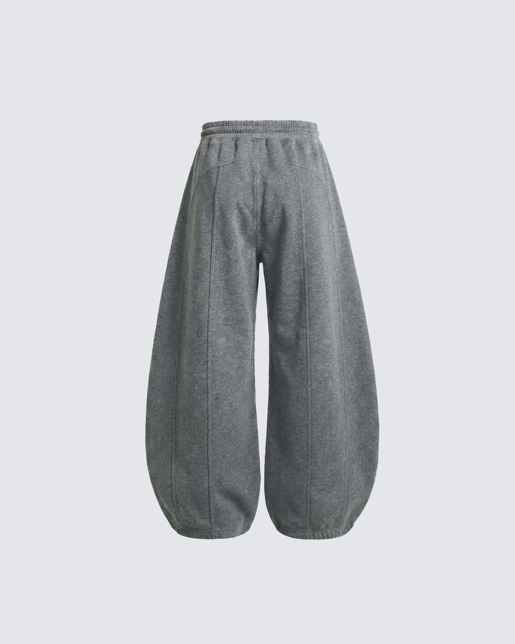 LOW SATURATION-Drawstring Hem Wide-Leg Sweatpants