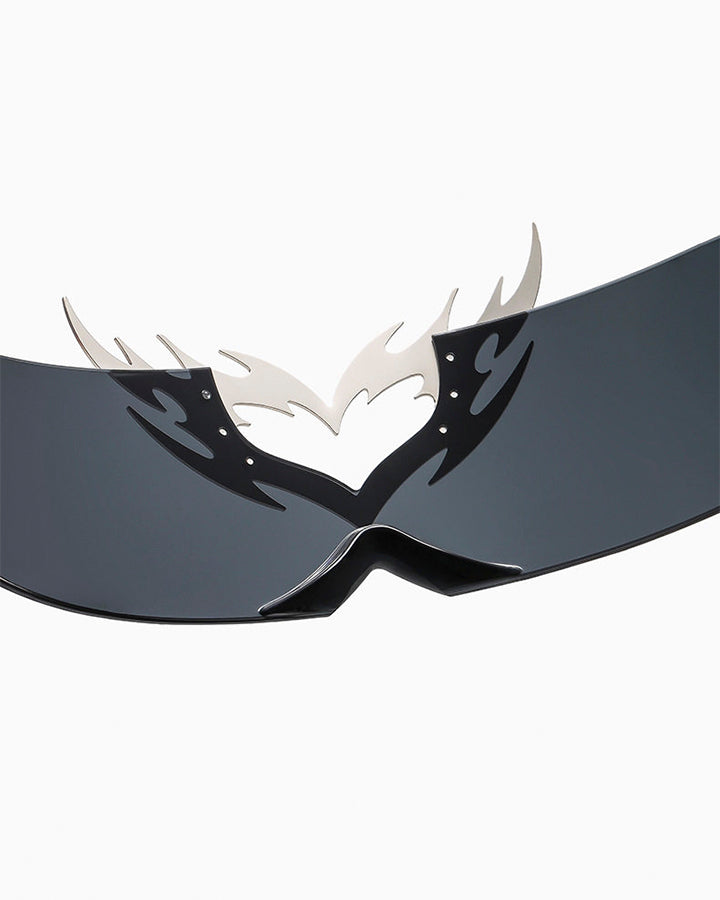 New Flame Heart Resin Sunglasses