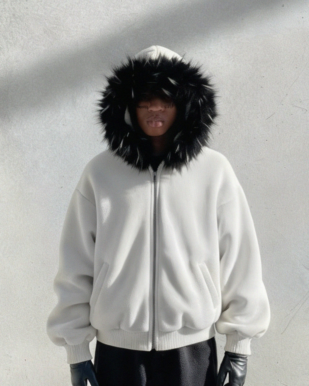 KIIKIO Fur Collar Cozy Hoodie