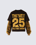 Camouflage Distressed Fake Two-Piece Long Sleeve