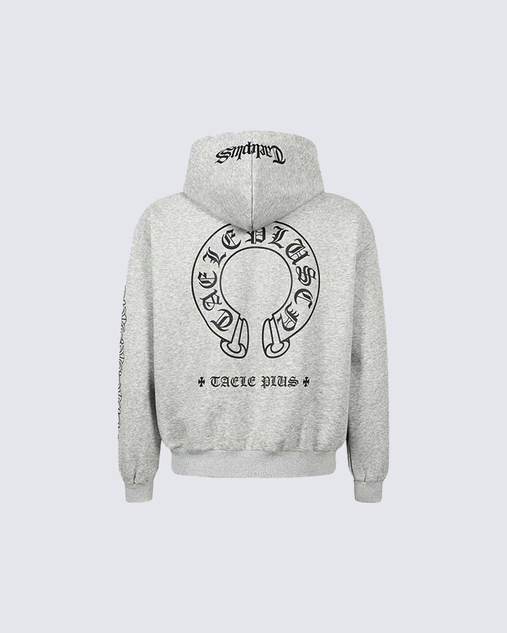 New Vintage Gothic Print Zip Hoodie