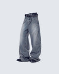 KIIKIO Vintage Style Loose Patchwork Jeans