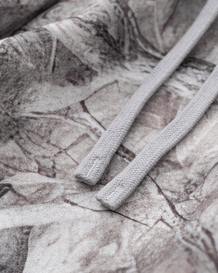 Fleece-Lined Camouflage Print Straight-Leg Pants