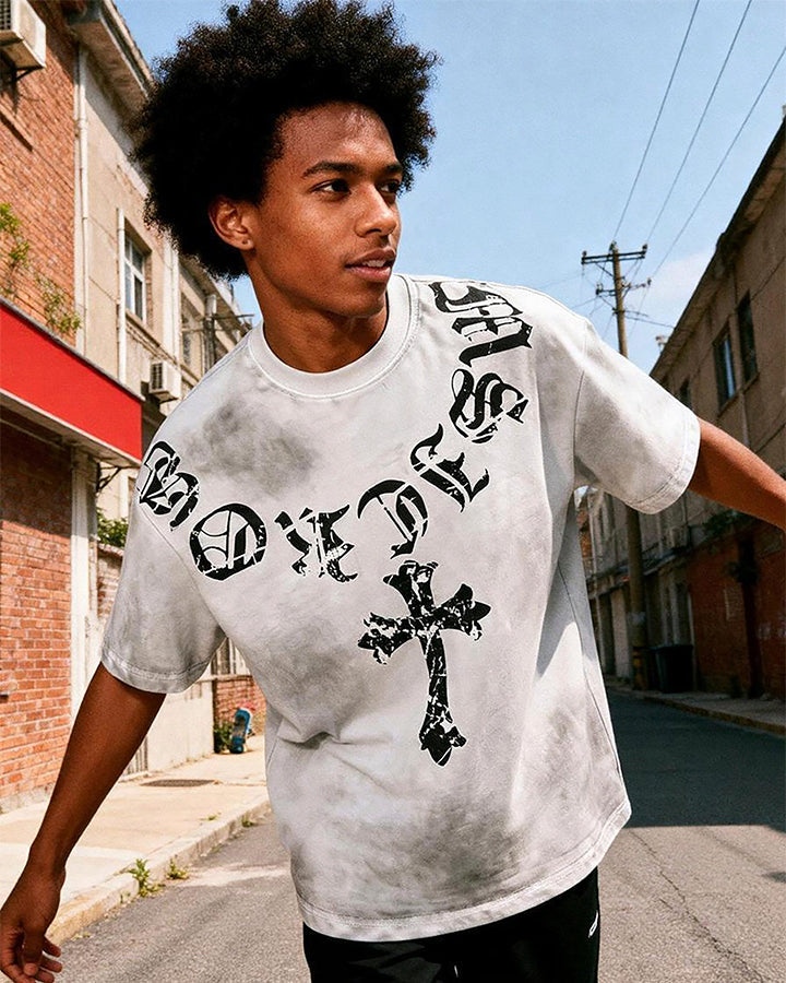 Vintage Dirty Spray Graphic Short Sleeve