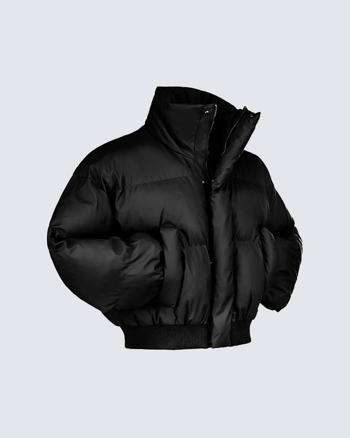 Simple High Neck Short Cotton Jacket