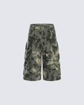 New Cotton Camouflage Cargo Seven-Quarter Shorts
