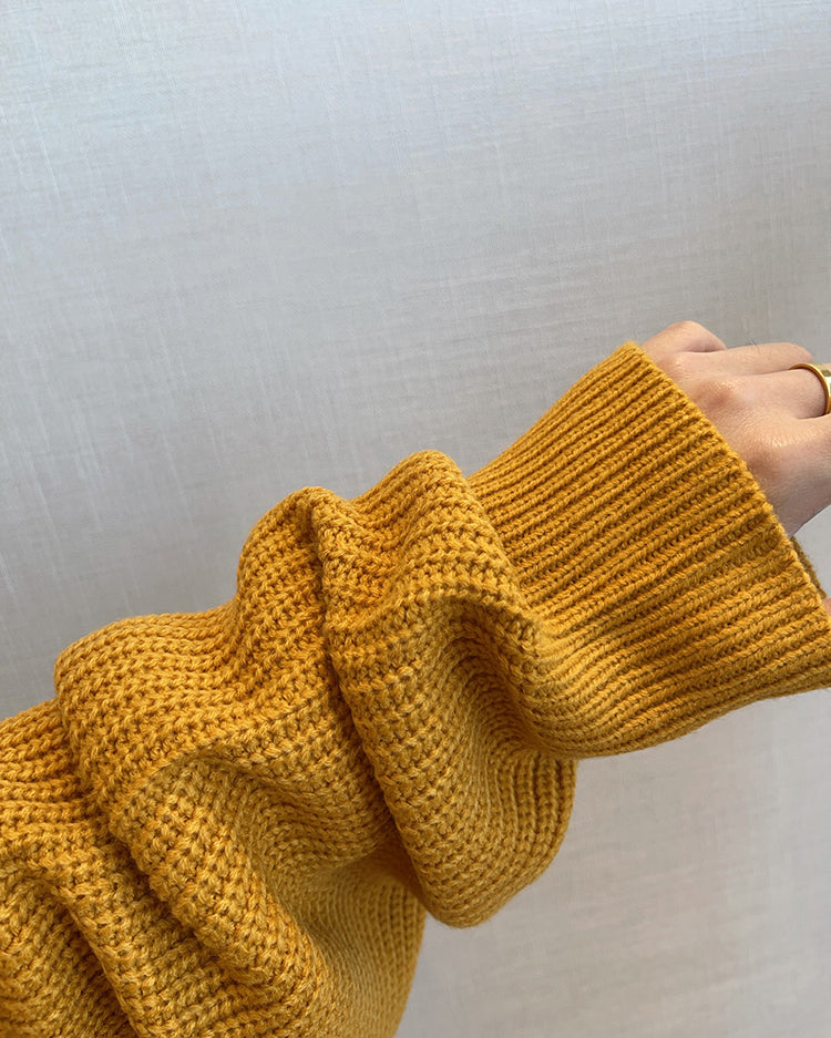 Vintage Relaxed Knit Hoodie
