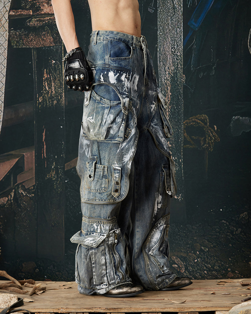 New Washed Multi-Pocket Street Cargo Pants