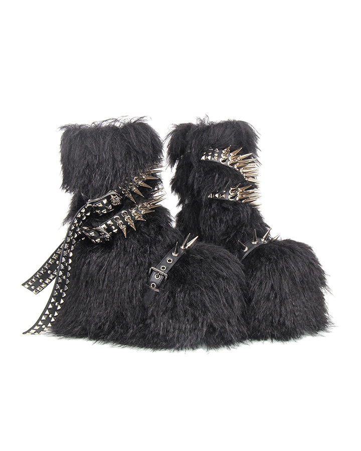Winter New Thick-Soled Furry Mid-Calf Boots