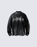 KIIKIO Vintage Washed Graphic Long-Sleeve Tee
