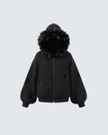 KIIKIO Destroyed Knitted Sweater Plush Coat