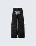 Gothic Spiral Distressed Convertible Jeans