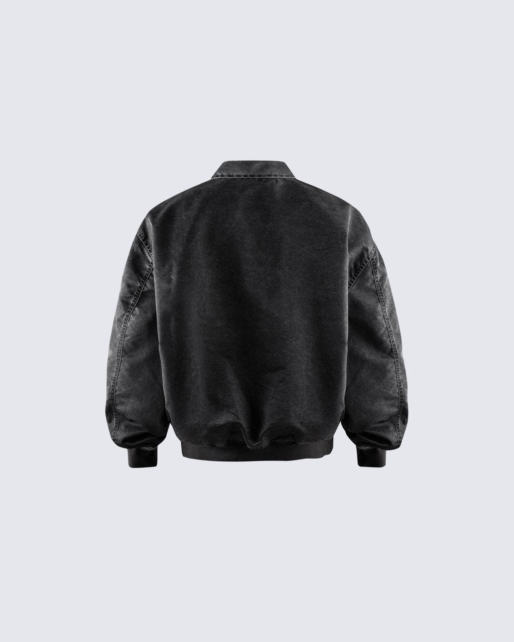 Washed Zip-Up Cotton Jacke