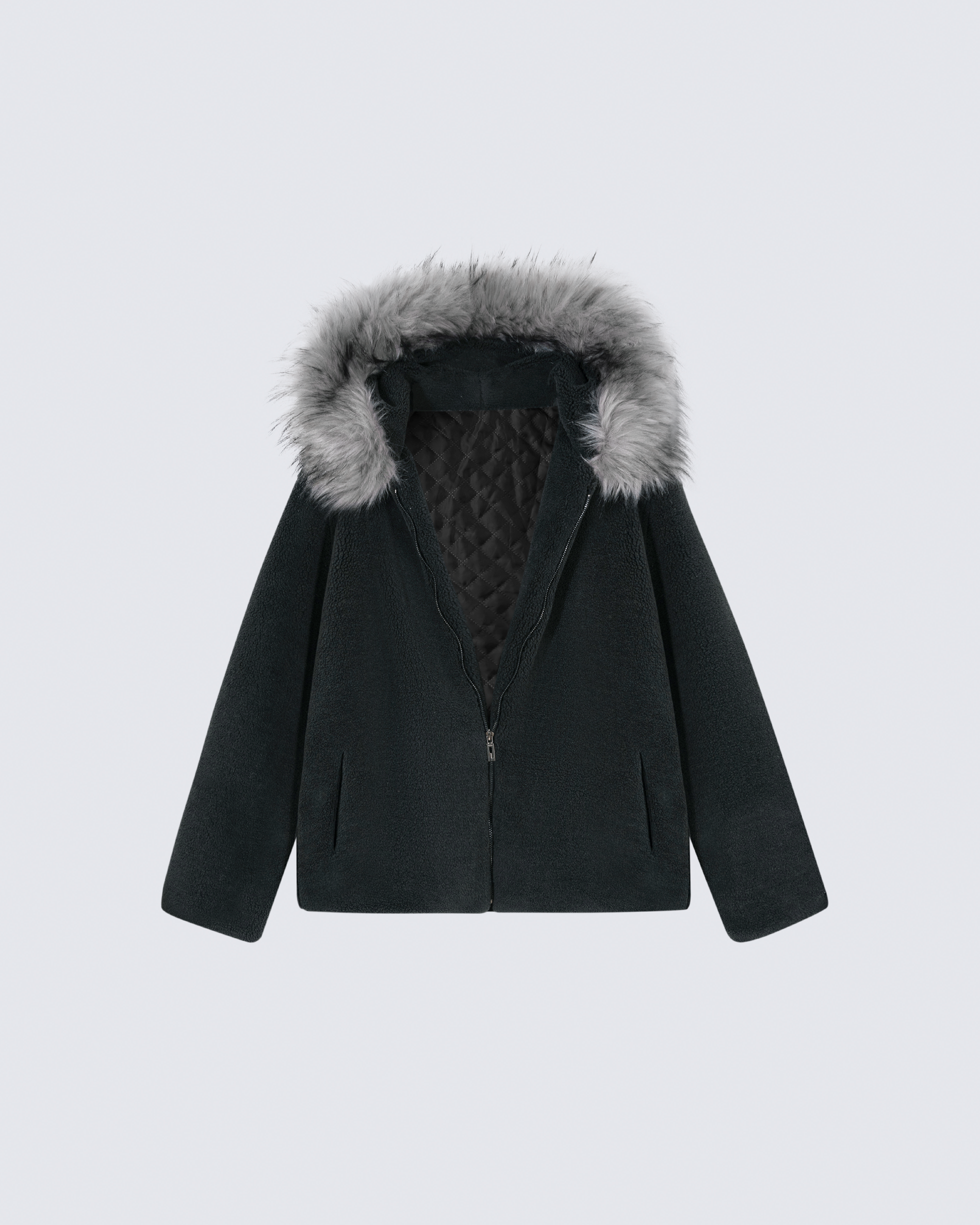 Fleece Hooded Padded Jacket