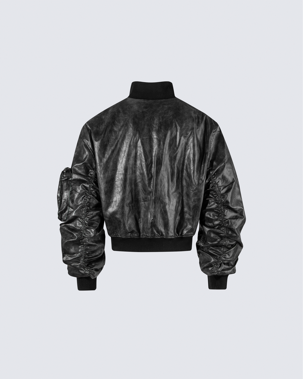 Padded Faux Leather  Jacket