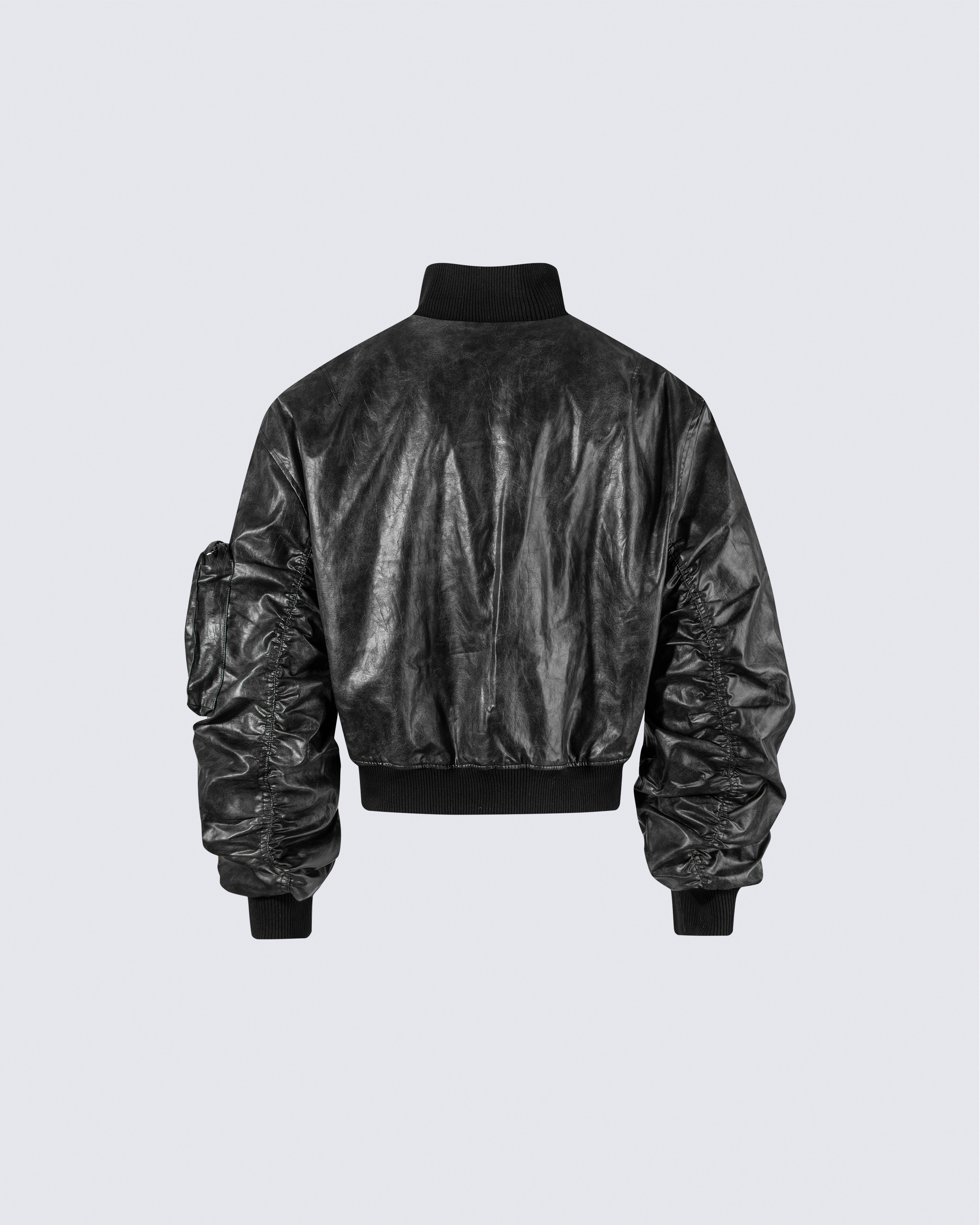 Padded Faux Leather  Jacket