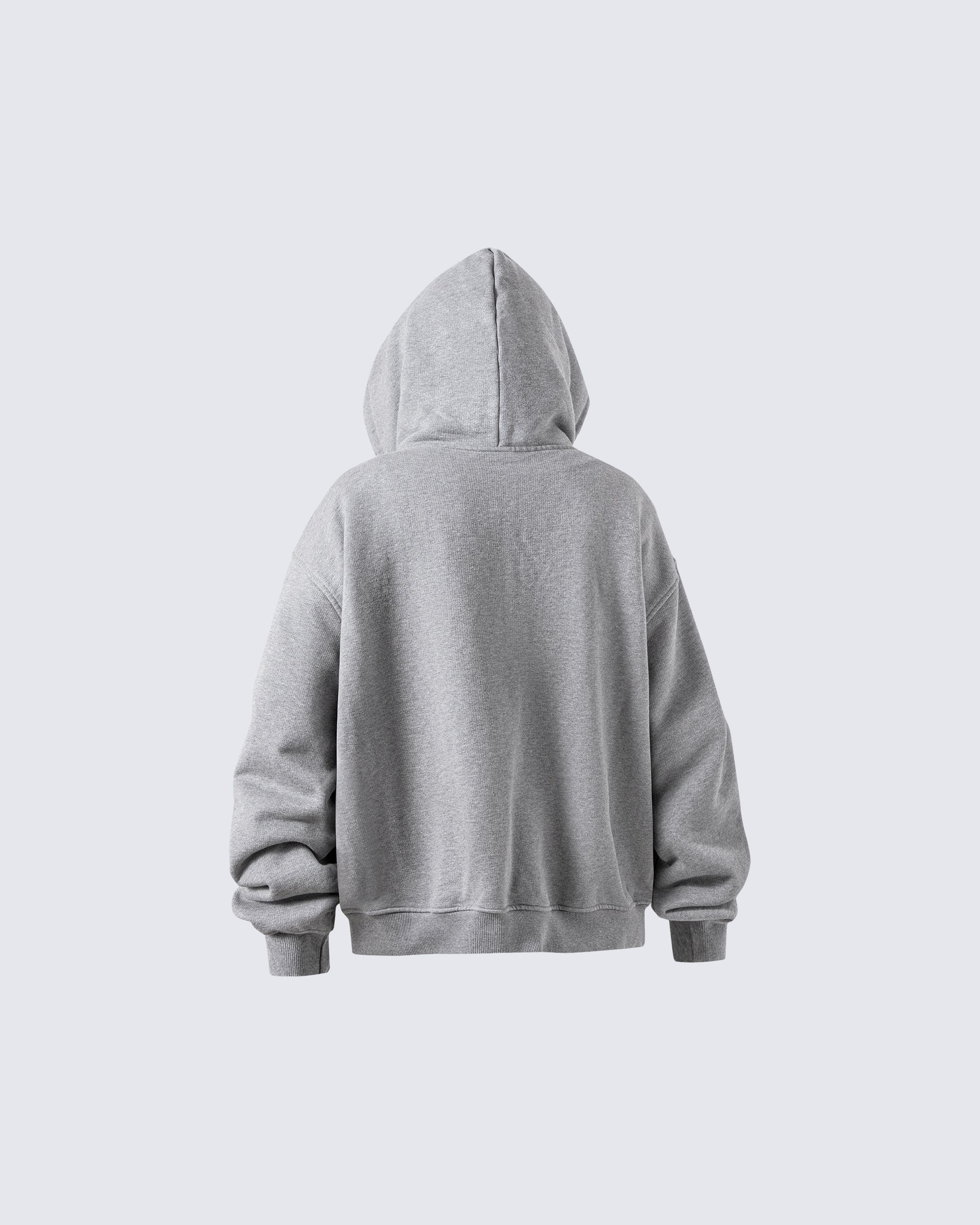 Design Contrast Patchwork Hooded Sweatshirt