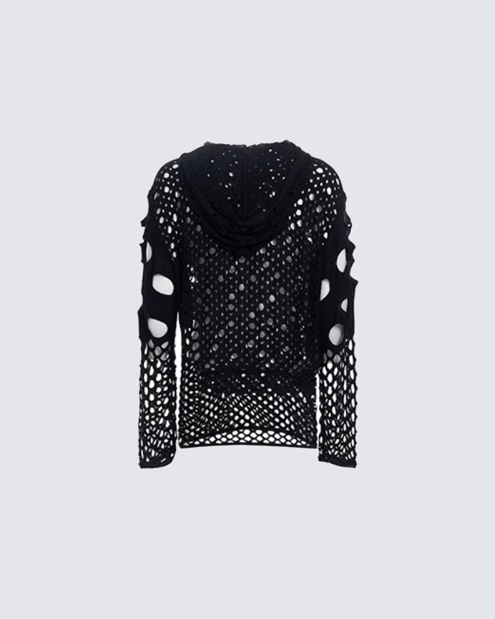 Spring Hollow Out Hoodie Knit Sweater