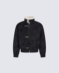 Fleece Lined Loose Fit Jacket