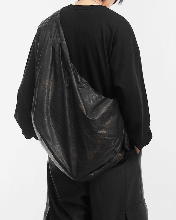 Vintage Washed Gradient Oversized Crossbody Bag