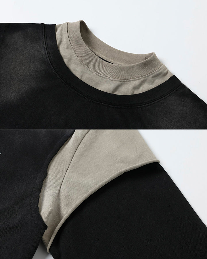 Layered Faux Three-Piece Sports T-Shirt