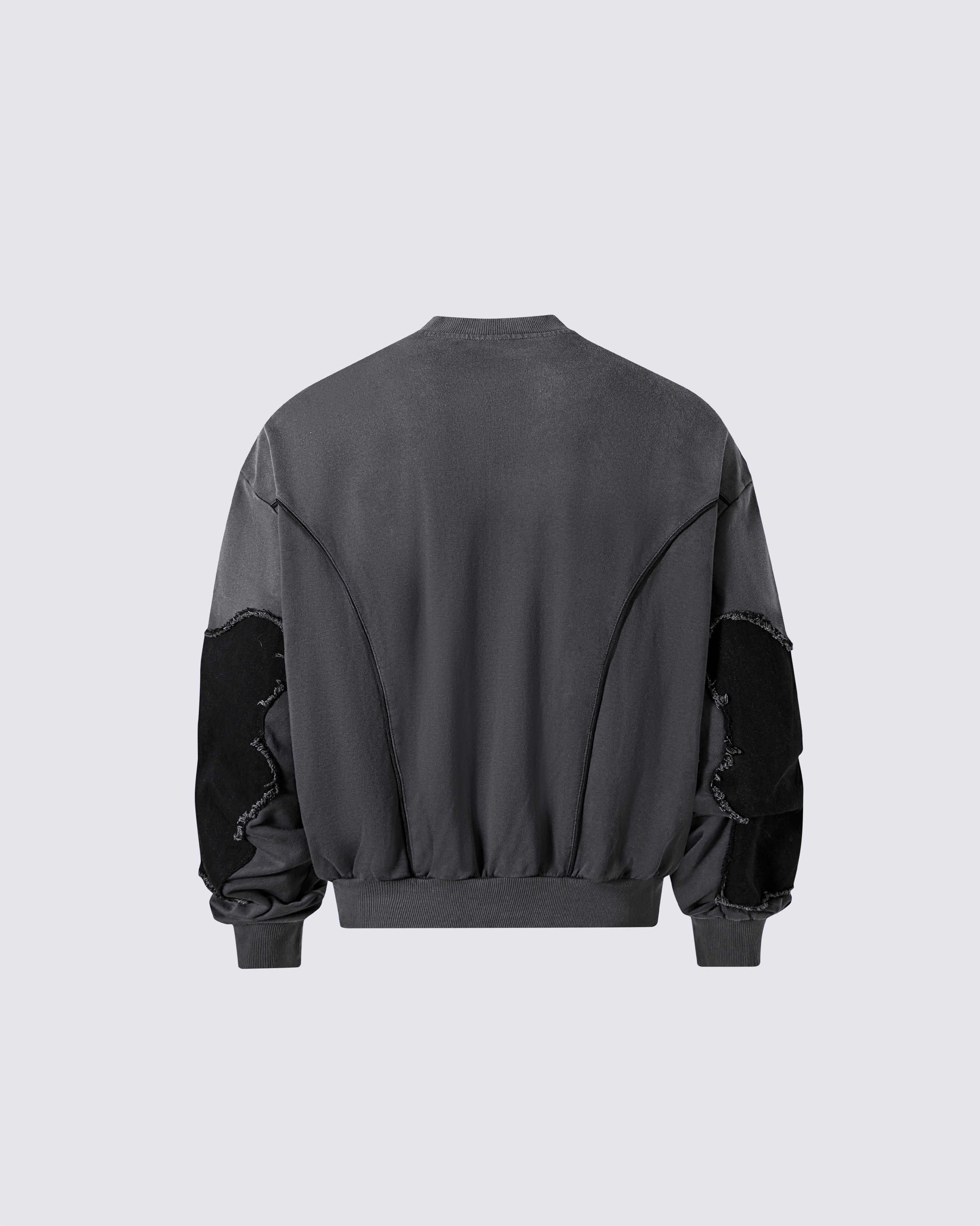 Distressed Star Patchwork Oversized Sweatshirt