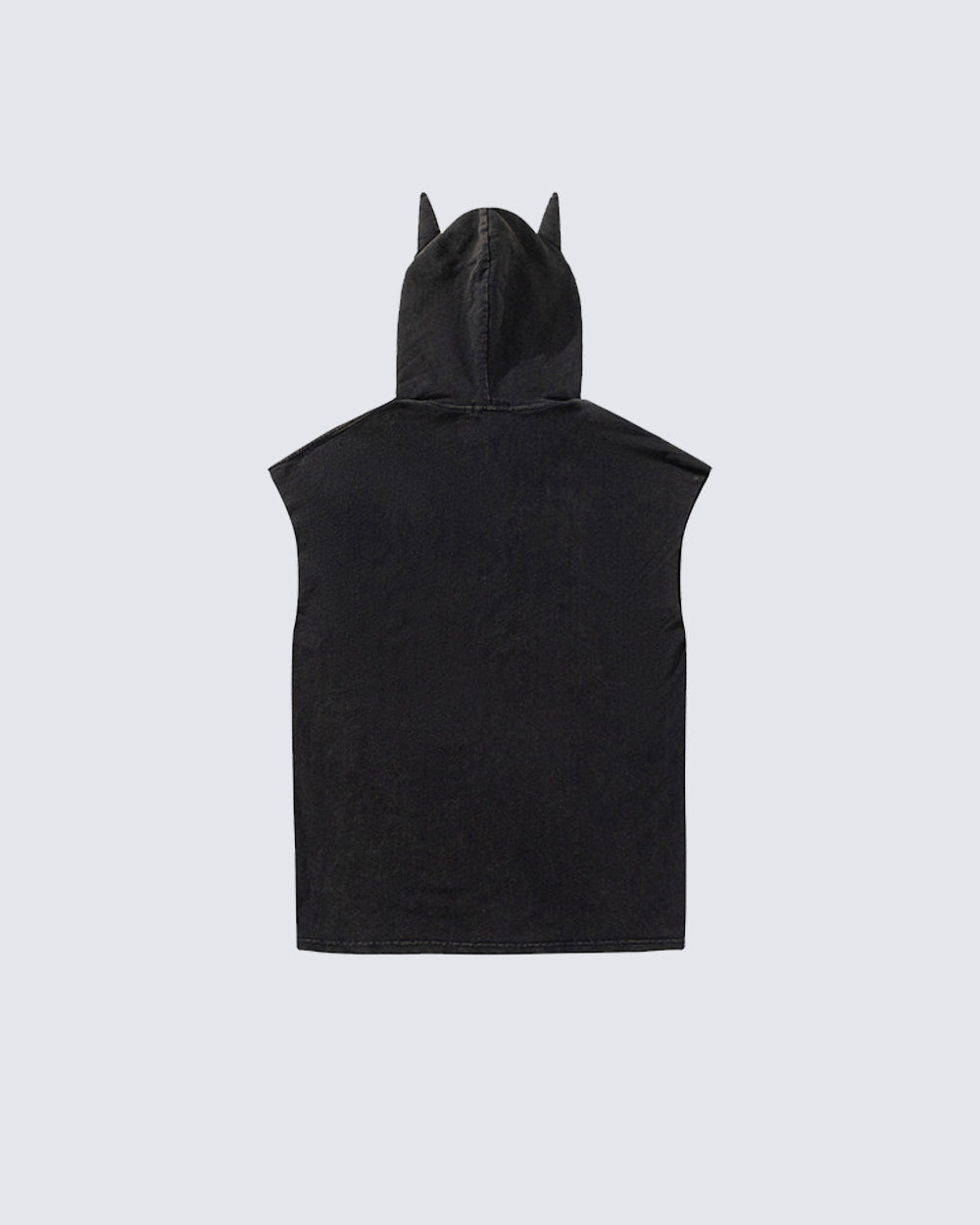 Vintage Cat Graphic Bat Sleeve Vest Hoodie