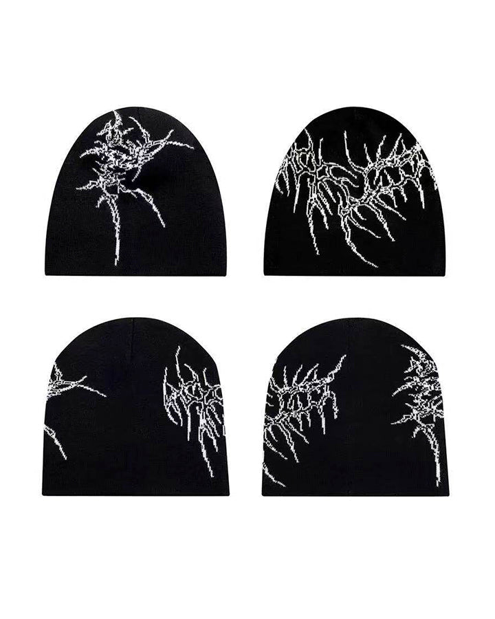 Dark Gothic Skeleton Letter Beanie