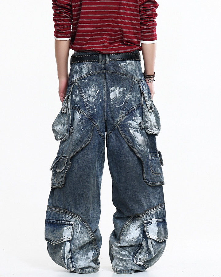 New Washed Multi-Pocket Street Cargo Pants