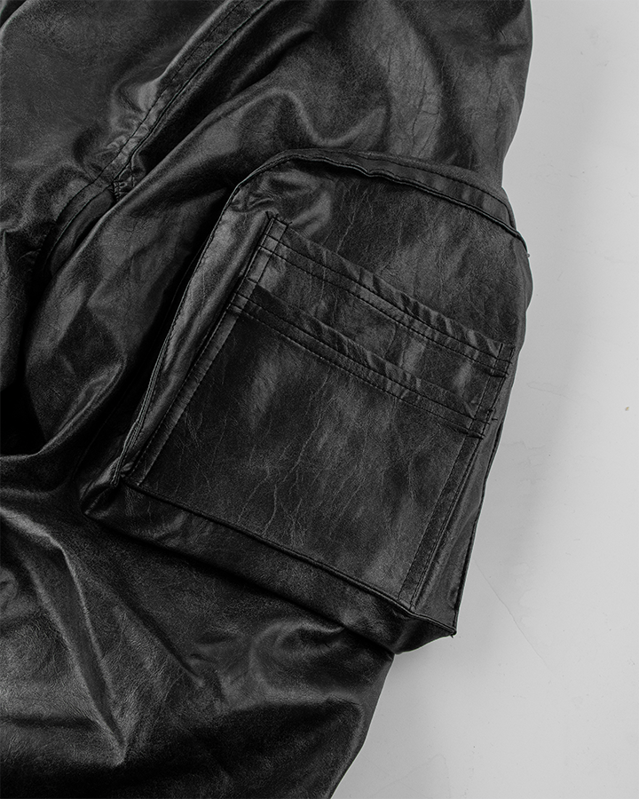 Padded Faux Leather  Jacket