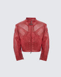 Futuristic Armor-Style Biker Jacket