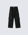 Multi-Pocket Straight-Leg Workwear Jeans