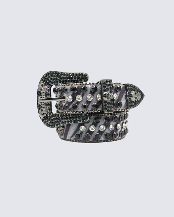 Studded Skull Punk Belt