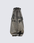 Distressed Paint-Splatter Patchwork Wide Jeans