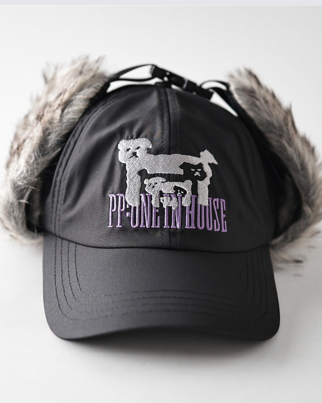 Puppy Embroidery Plush Dual-Wear Couple Cap