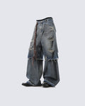 Layered Patchwork Wasteland Jeans