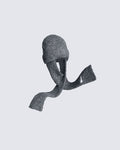 Detachable Towel Knit Wool Beanie Scarf
