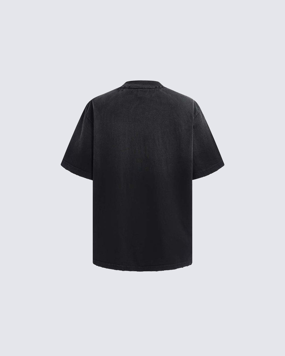 New Vintage Washed Letter Print T-Shirt