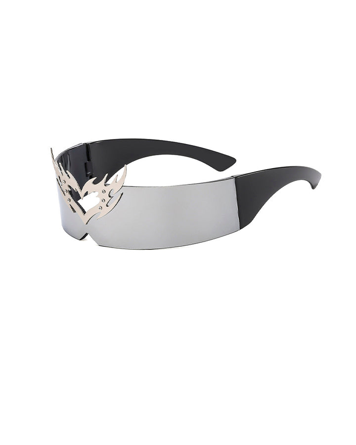 New Flame Heart Resin Sunglasses