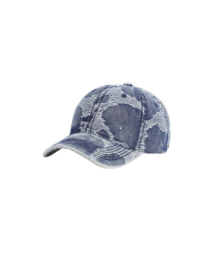 Distressed Denim Baseball Cap