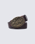 Embossed Western Leather Belt