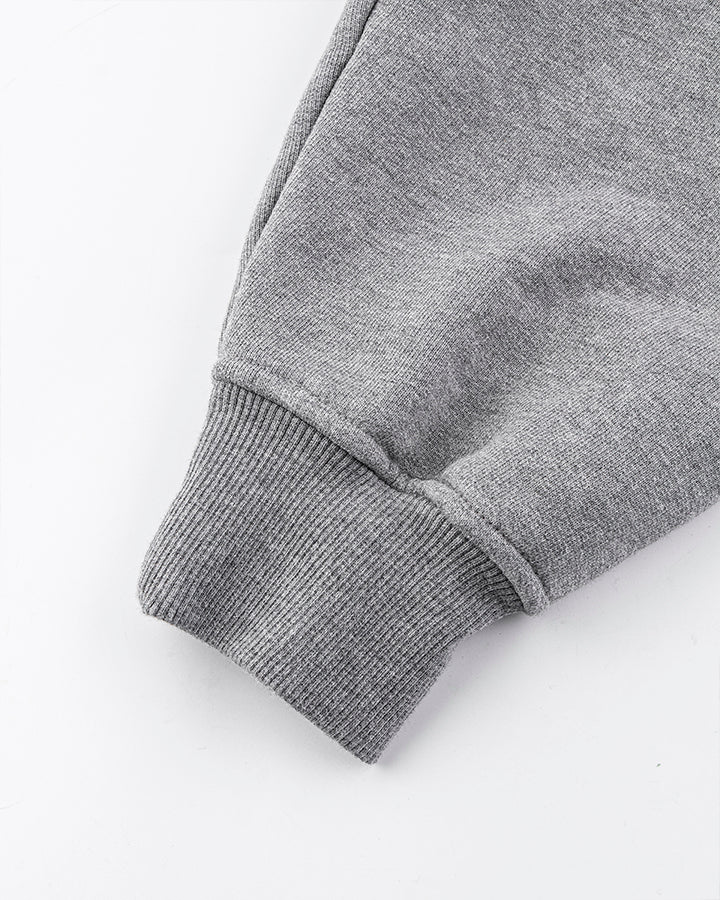 Design Contrast Patchwork Hooded Sweatshirt